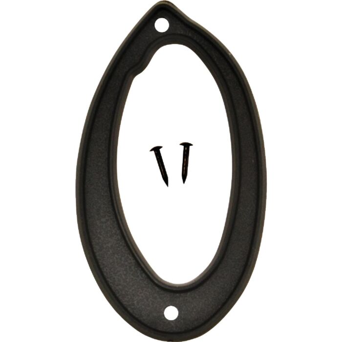Hy-Ko 4 In. Black House Number Zero