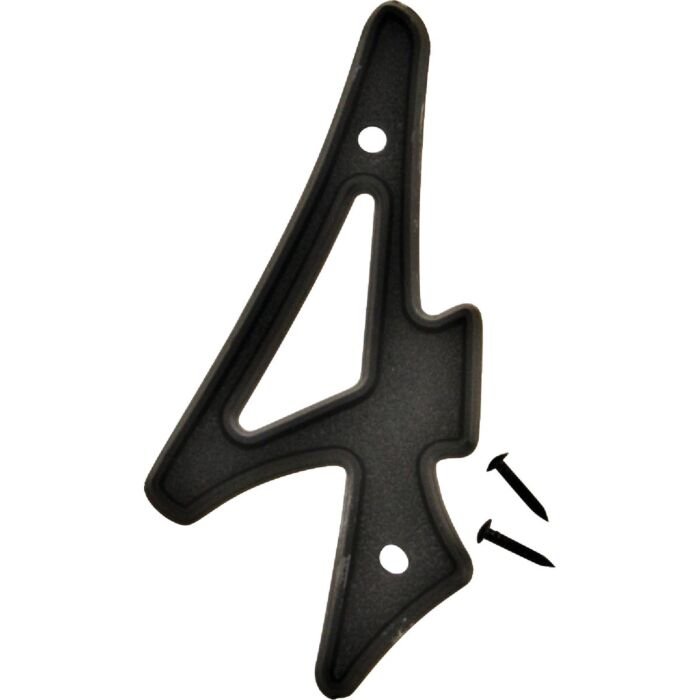 Hy-Ko 4 In. Black House Number Four