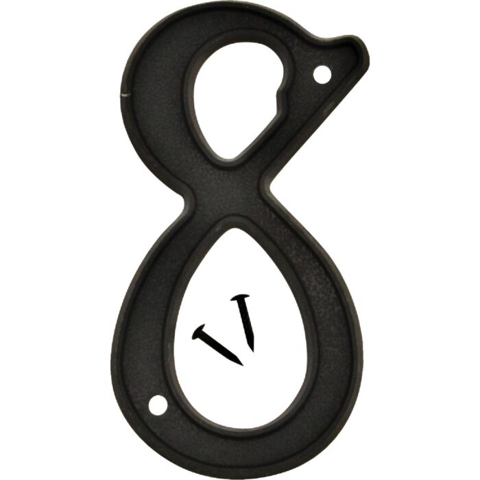 Hy-Ko 4 In. Black House Number Eight
