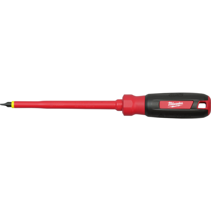 Milwaukee 1/4" Slotted - 6" 1000V Insulated Screwdriver