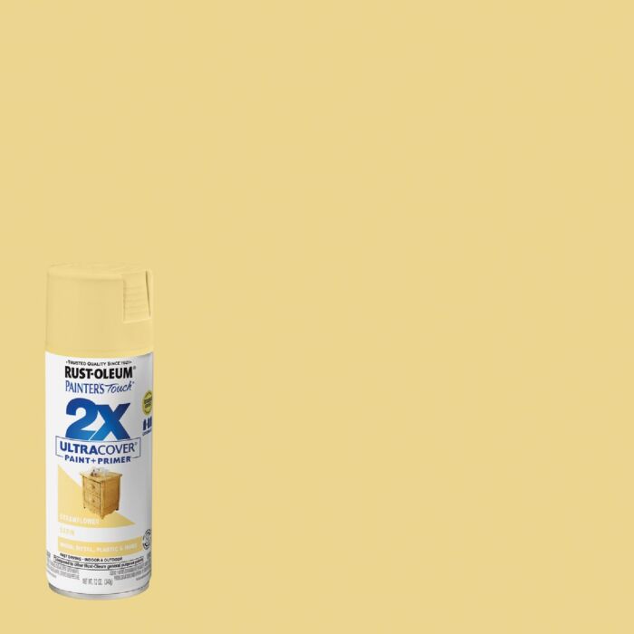 Rust-Oleum Painter's Touch® 2X Ultra Cover® Spray Paint - 2X Ultra Cover Satin Spray - 12 oz. Spray - Satin Strawflower