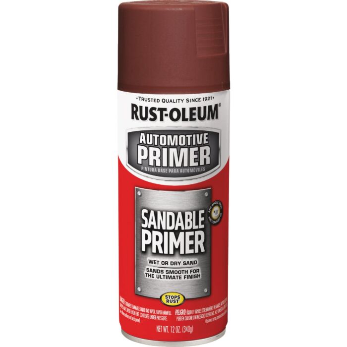 Rust-Oleum Automotive Sandable Primer Spray (Red) 12 oz