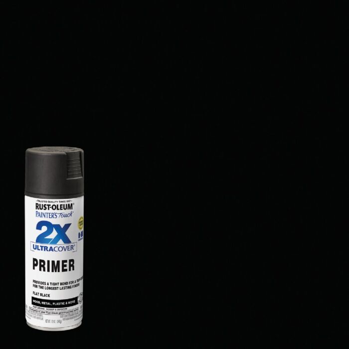 Rust-Oleum Painter's Touch® 2X Ultra Cover® Spray Paint Primer (Flat - Black) 12 oz