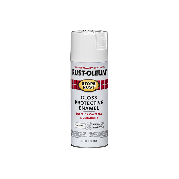 Rust-Oleum Stops Rust® - Protective Enamel - 12 oz Spray - Gloss Pure White