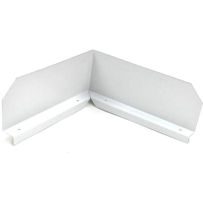 90 degree splash guard/white