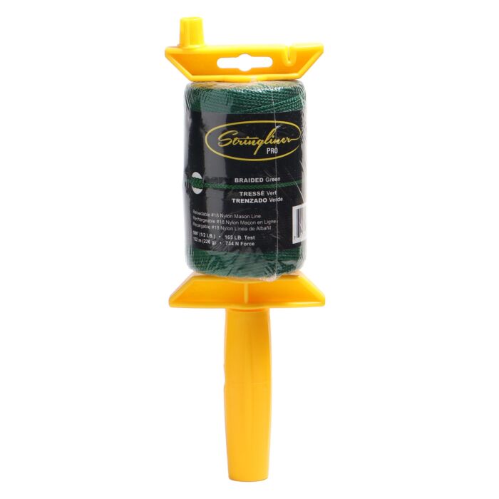 Stringliner Braided Fluorescent Green Pro Mason's Line Reel 500 ft