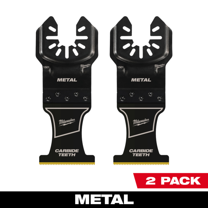 Milwaukee 1-3/8” Carbide Teeth Metal Universal Fit Oscillating Multi-Tool Blade (2 PK)