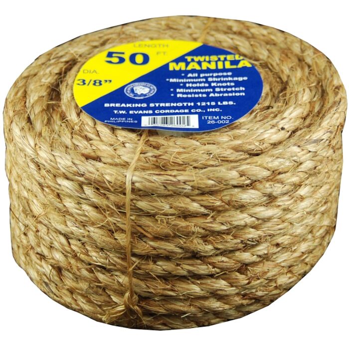5 STAR MANILLA COILETTES 3/8"x 50 ft