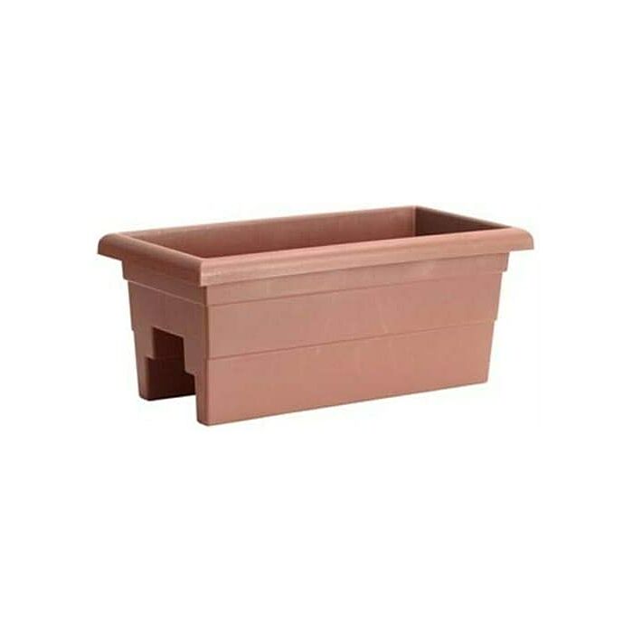 Novelty 26245 24 in Rectangular Railing Planter Drainage Hole Countryside Railing Planter