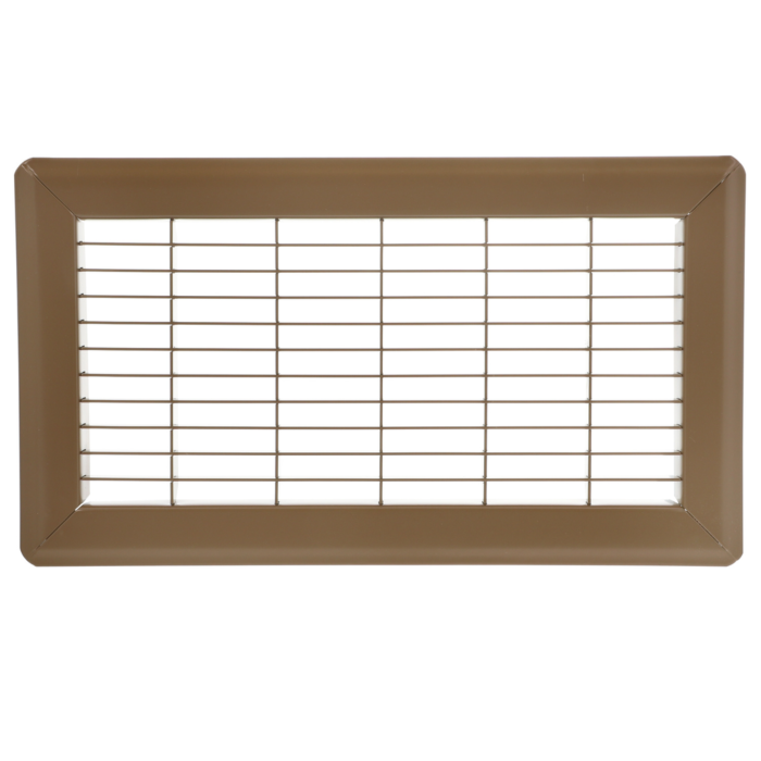 Imperial 6-in x 12-in Return Air Floor Grille, Steel, Brown