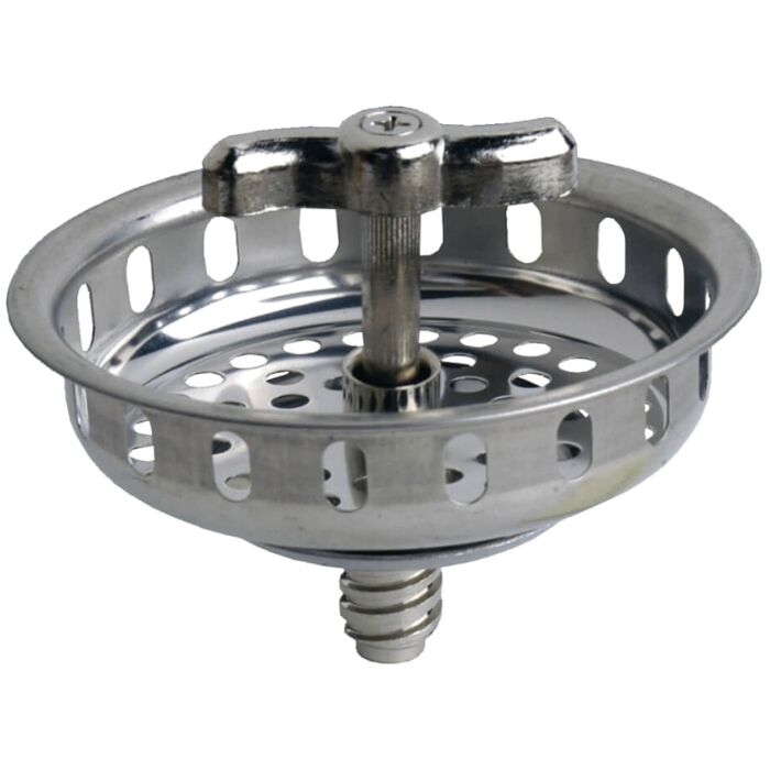 Danco 86800 Basket Strainer, 3-1/2 in Dia, Stainless Steel, Chrome, For: Universal Spin-N-Grin Strainer
