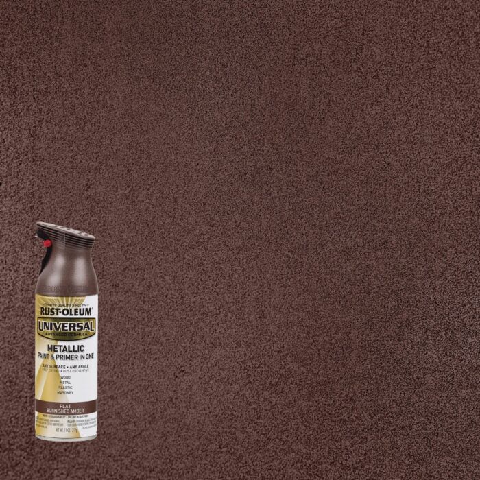 Rustoleum Universal Premium Spray Paint (Flat Metallic - Burnished Amber) 11 oz