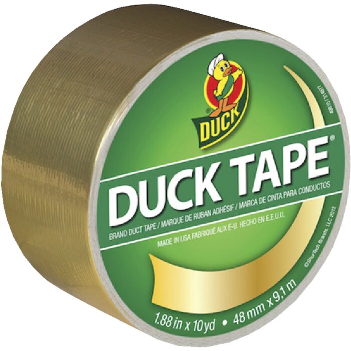 Duck Tape Printed Duck Tape 1.88 in. x 10 yd 9 mil - Gold Metallic