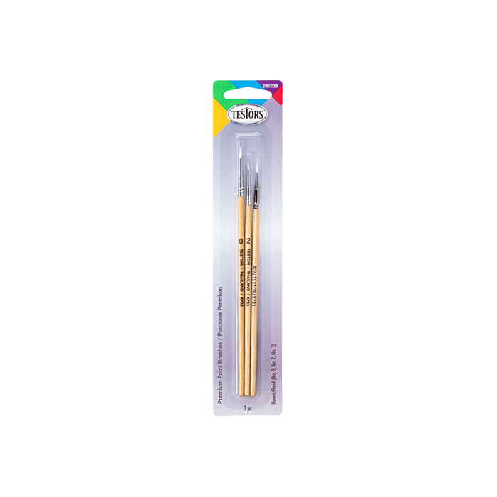 Rustoleum Testors Premium Round Brush Set (3pc)