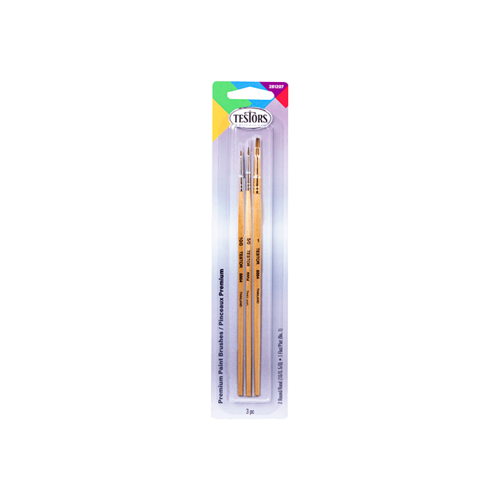 Rustoleum Testors Premium Brush Set (3pc)