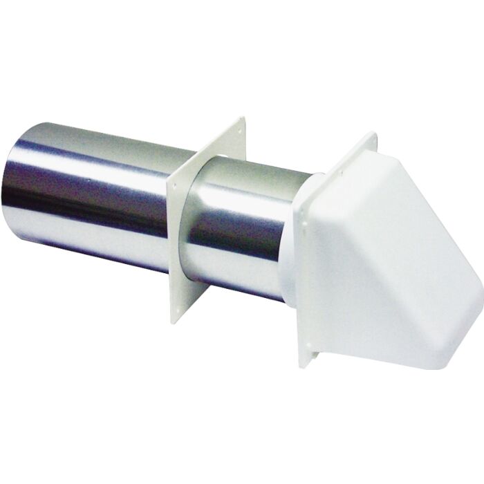 Lambro Preferred Hood Vent, 5-1/2 in W Hood, 5.69 in H Hood, 3 in Duct, Plastic Hood