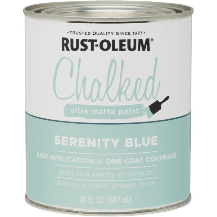 Rustoleum Chalked Paint (Ultra Matte - Serenity Blue) 30 oz