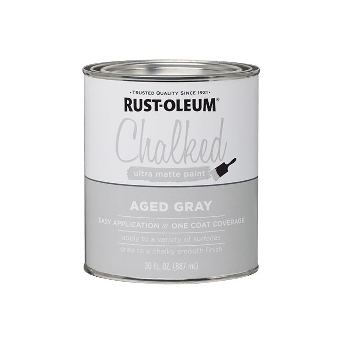 Rustoleum Chalked Paint (Ultra Matte - Aged Gray) 30 oz