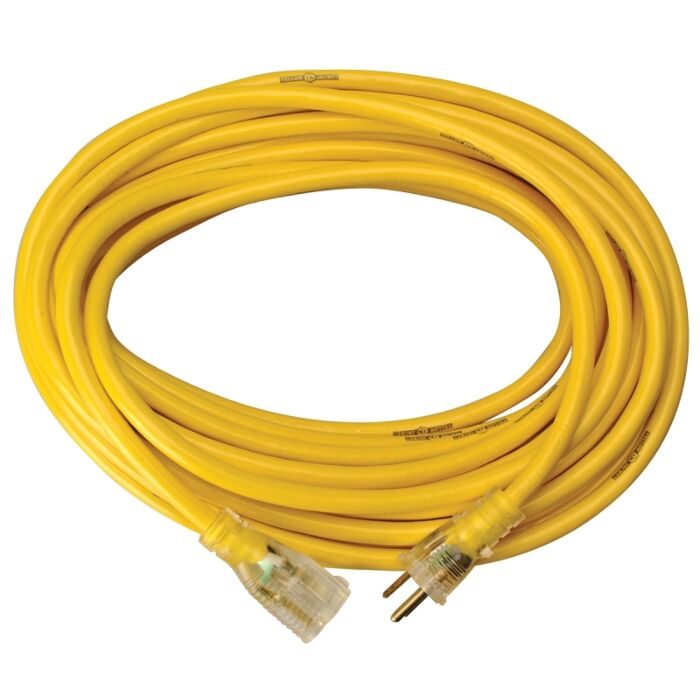 Southwire 12/3 SJTW Premium Lighted End Extension Cord (Yellow) 50 ft