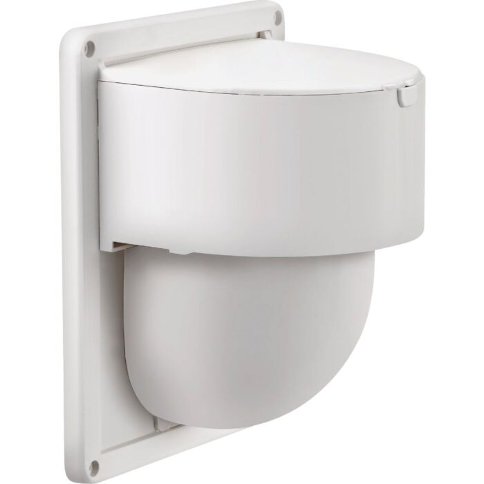 Lambro Exhaust Wall Dryer Vent w/ Floating Damper (White) 4 in.
