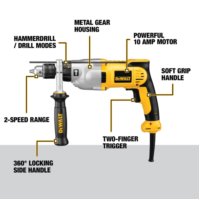 Cordless Drill Milwaukee Drill DEWALT DWD520K 1/2-Inch VSR Pistol