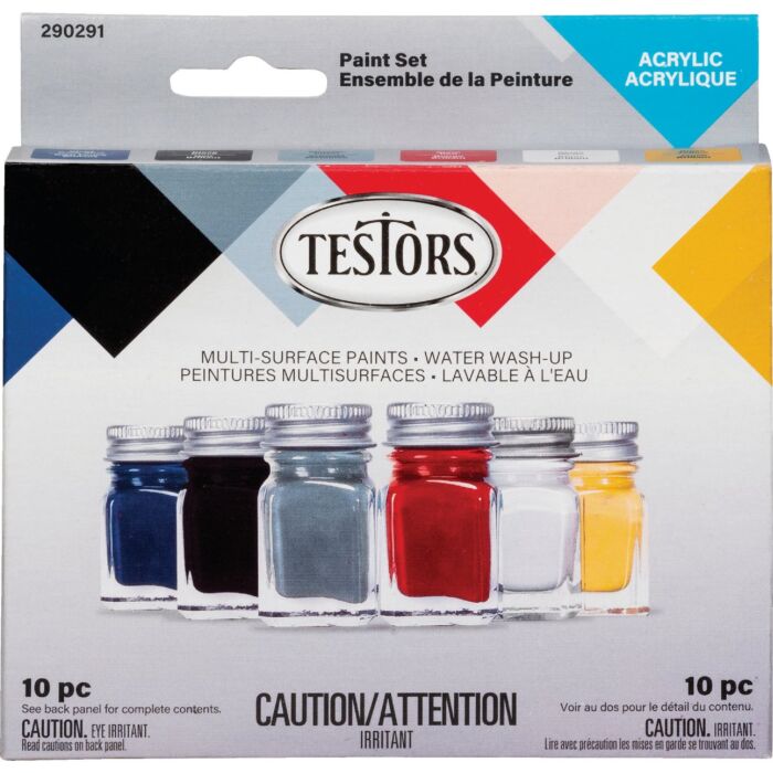 Rustoleum Testors Acrylic Primary Paint Set (6pc)