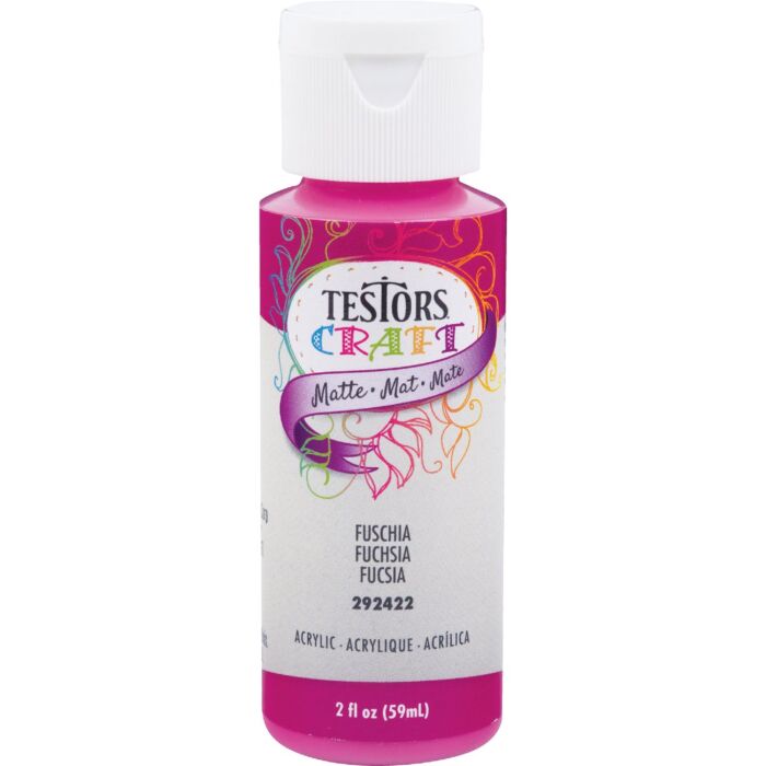 Rust-Oleum Testors Acrylic Craft Paint (Matte - Fuchsia) 2 oz