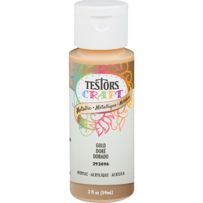 Rust-Oleum Testors Acrylic Craft Paint (Metallic - Gold) 2 oz