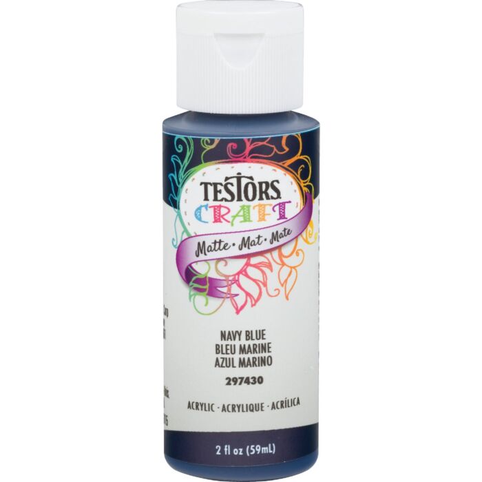 Rust-Oleum Testors Acrylic Craft Paint (Matte - Navy Blue) 2 oz