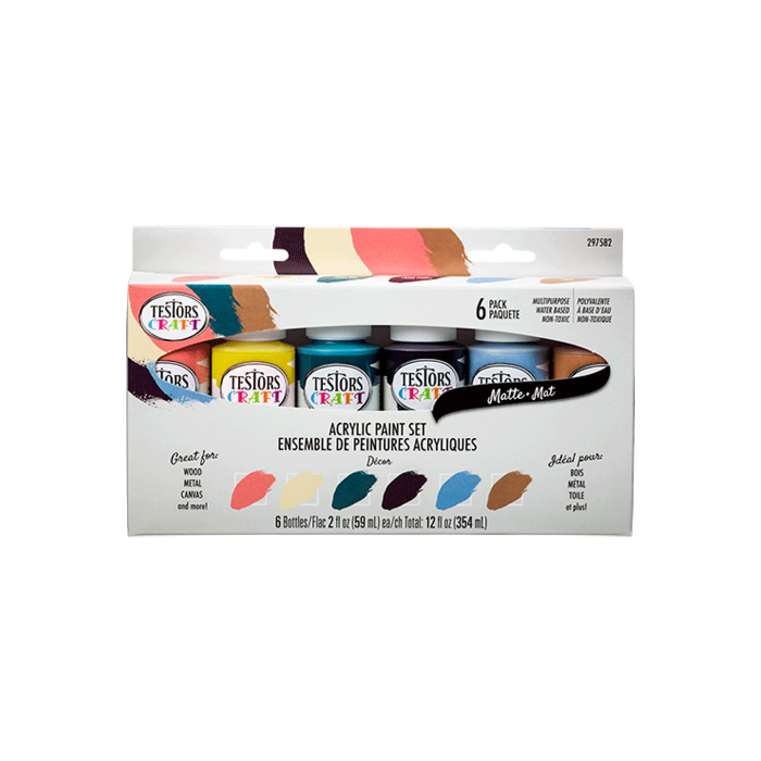 Rustoleum Testors Acrylic Craft Paint Sets (6pc)