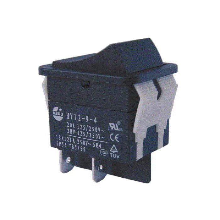 Rocker Switch DPST 20A 125v