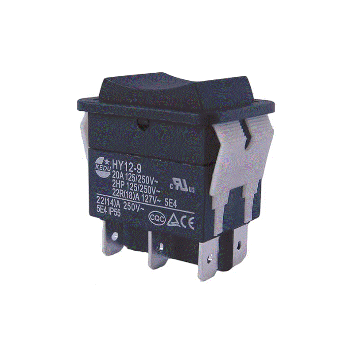Rocker Switch DPDT 20A 125v