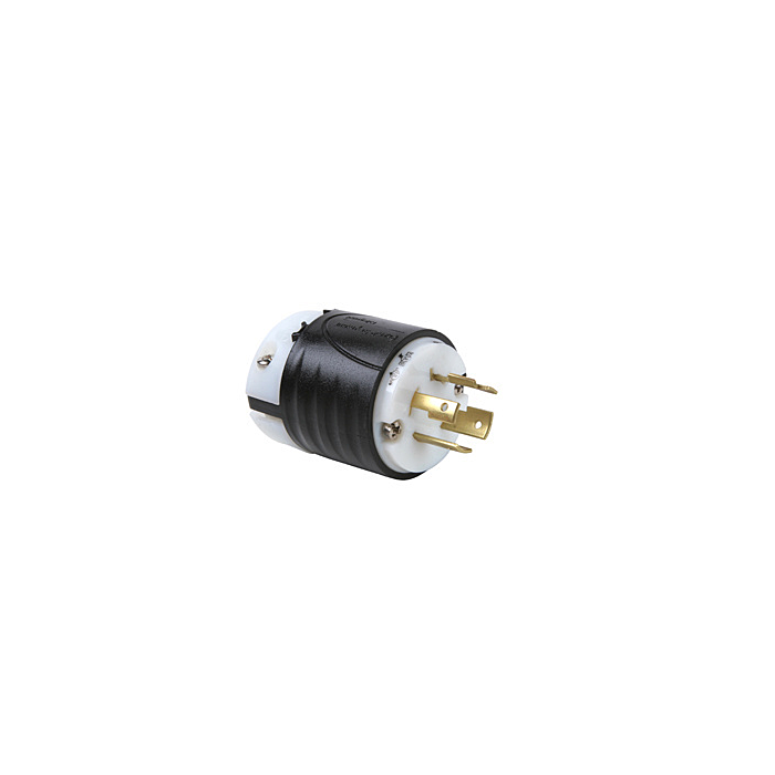 Pass & Seymour 20A NEMA Plug L1520 - Black Back, White Front Body