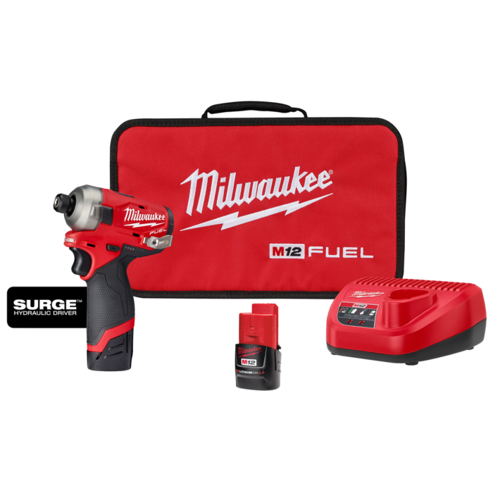 Milwaukee M12 FUEL™ SURGE™ 1/4" Hex Hydraulic Driver Kit
