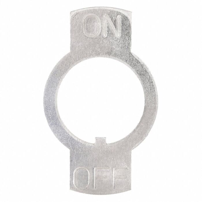 On-Off Nickel Plated Gray Switch Plate