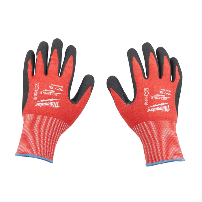 Milwaukee Large Red Nitrile Level 4 Cut Resistant Dipped Work
