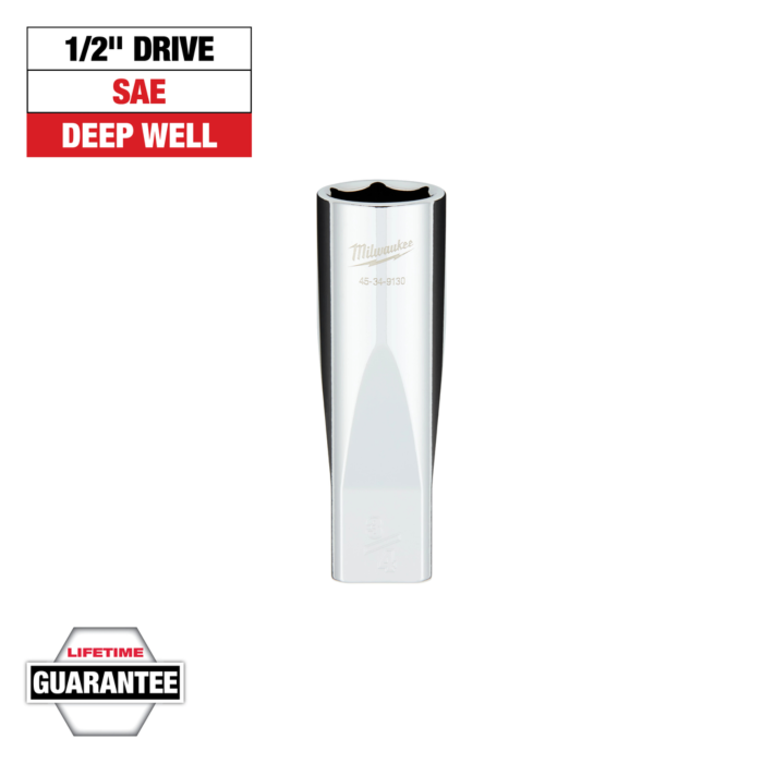 Milwaukee 1/2" Drive 3/4" SAE 6-Point Deep Socket with FOUR FLAT™ Sides