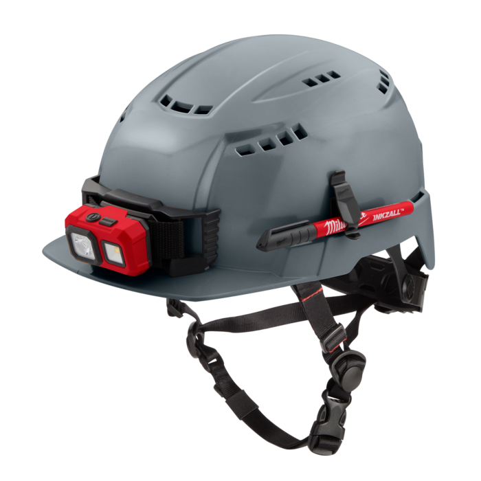 Milwaukee BOLT™ Gray Front Brim Vented Helmet with BOLT™ - Class C