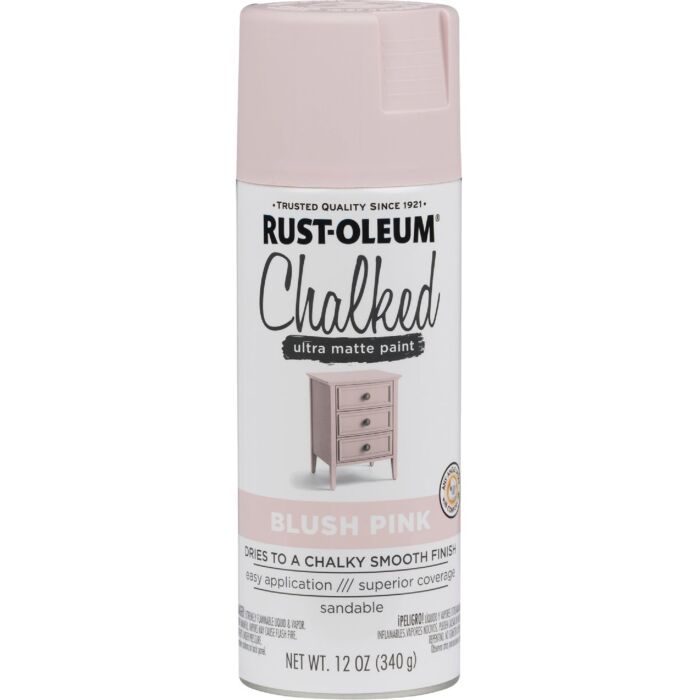 Rust-Oleum Chalked Spray Paint (Ultra Matte - Blush Pink) 12 oz