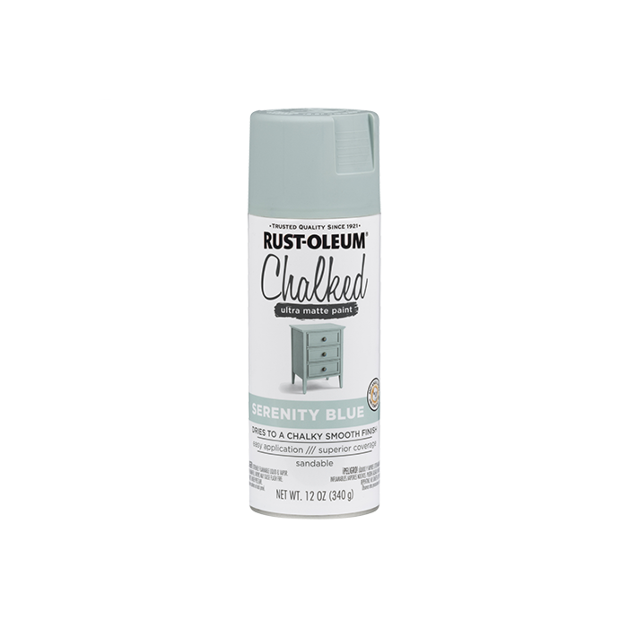 Rust-Oleum Chalked Spray Paint (Ultra Matte - Serenity Blue) 12 oz