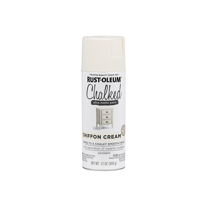 Rust-Oleum Chalked Spray Paint (Ultra Matte - Chiffon Cream) 12 oz
