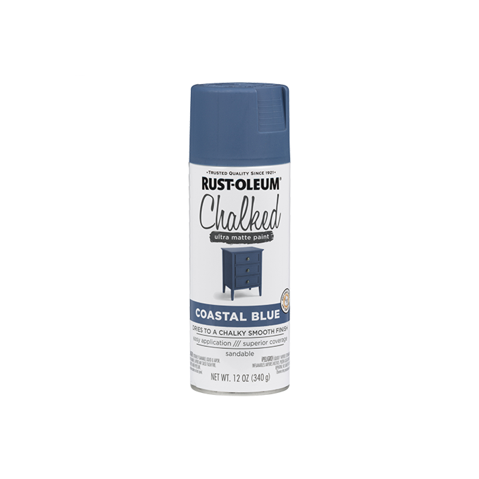 Rust-Oleum Chalked Spray Paint (Ultra Matte - Coastal Blue) 12 oz