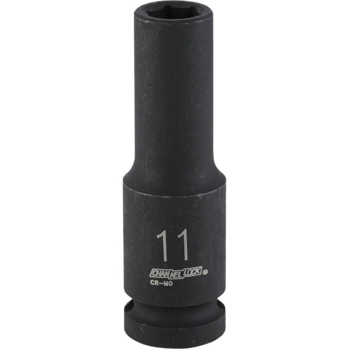 Channellock 1/2 In. Drive 11 mm 6-Point Deep Metric Impact Socket