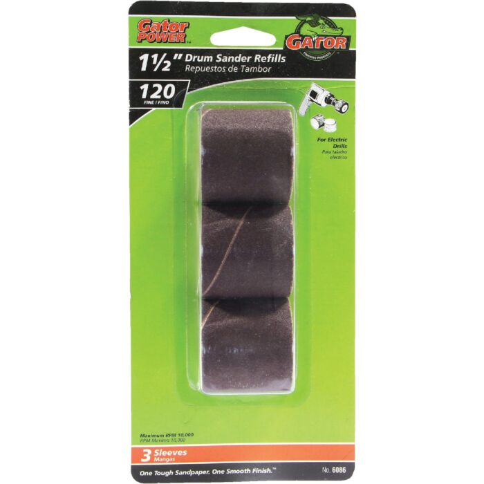 Gator Blade 1-1/2 In. x 1-1/2 In. 120 Grit Drum Sander Refills (3-Pack)