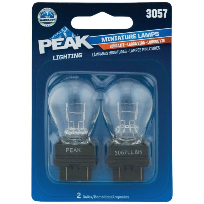 PEAK 3057 12.8/14V Mini Incandescent Automotive Bulb (2pk)