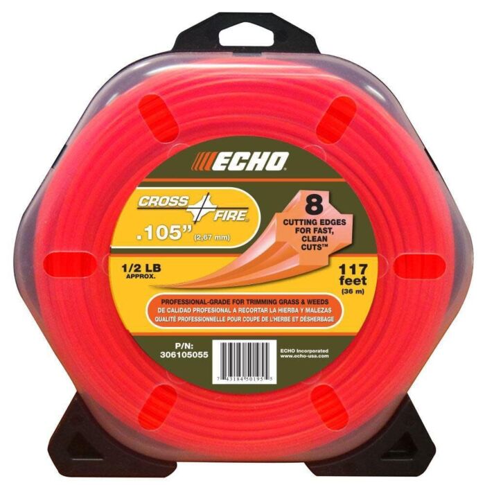Echo Plus-Shaped Cross-Fire Trimmer Line -  0.065 in. to 0.155 in. x 117 ft