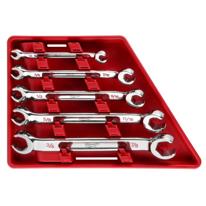 Milwaukee 5pc Double End Flare Nut Wrench Set - SAE