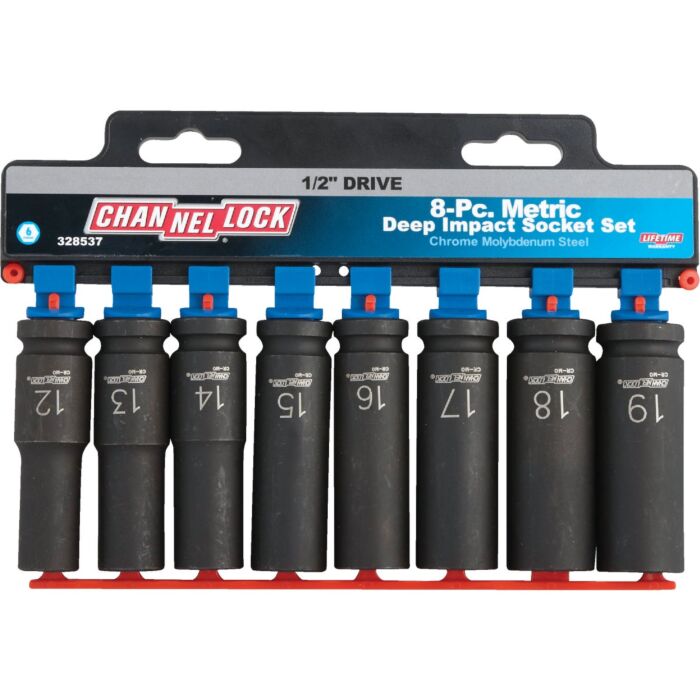 Channellock Metric 1/2 In. Drive 6-Point Deep Impact Driver Set (8