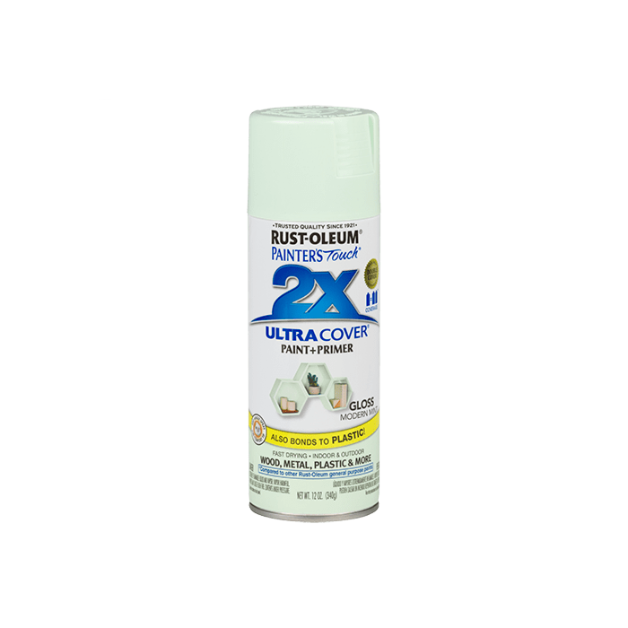 Rust-Oleum Painter's Touch® 2X Ultra Cover® Spray Paint - 2X Ultra Cover Gloss Spray - 12 oz. Spray - Gloss Modern Mint