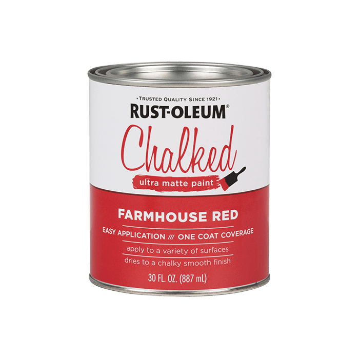 Rustoleum Chalked Paint (Ultra Matte - Farmhouse Red) 30 oz